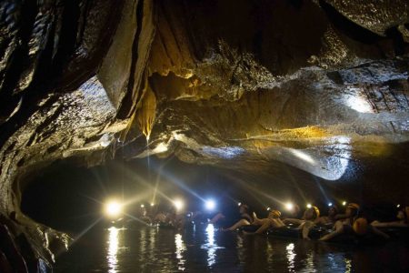 From Vang Vieng: Tham Nangfar & Tham Nam with Kayaking