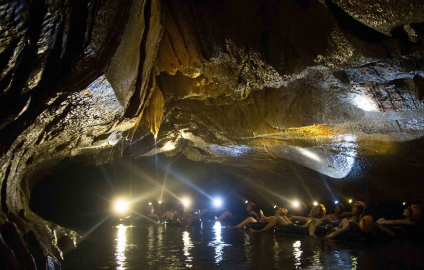 From Vang Vieng: Tham Nangfar & Tham Nam with Kayaking